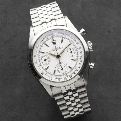 Rolex. A stainless steel manual wind chronograph wristwatch with 